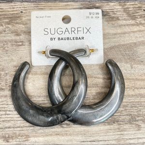 Sugarfix By Baublebar Marbled Resin Hoop Earrings